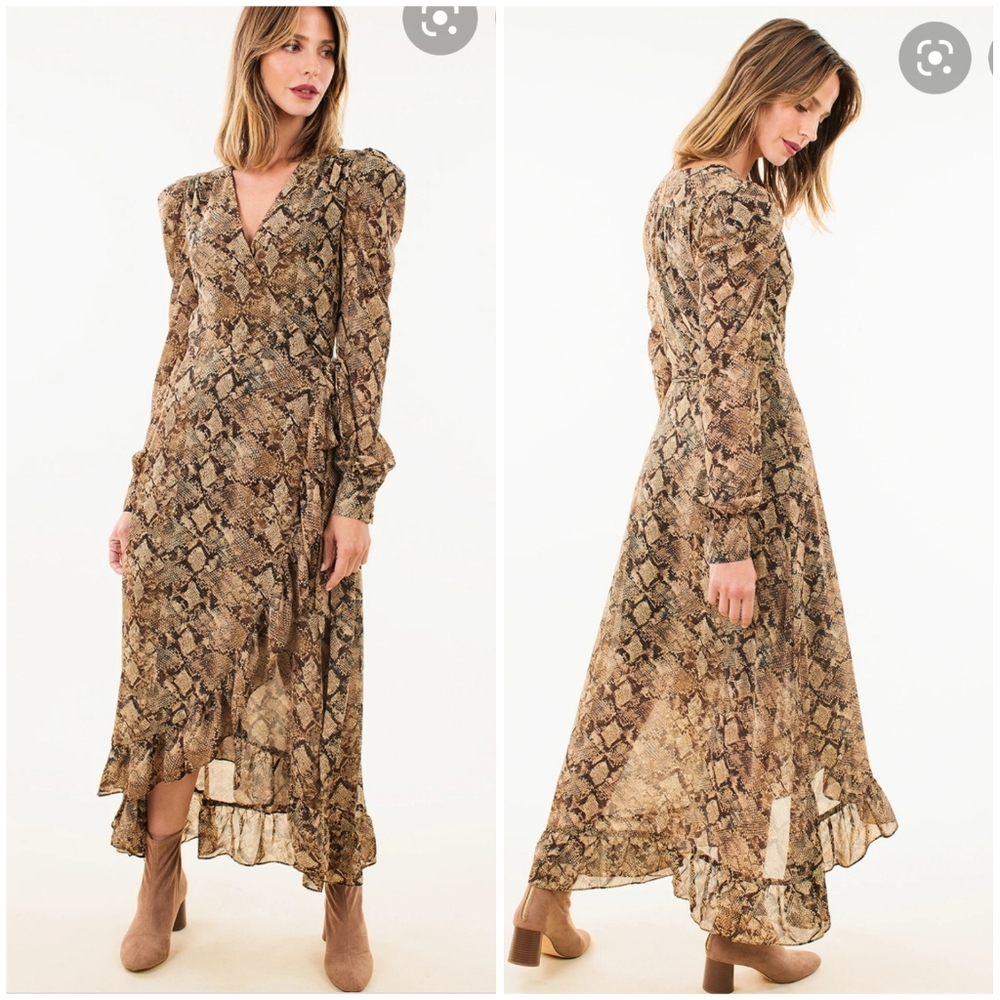 Wayf Snake Print Dress